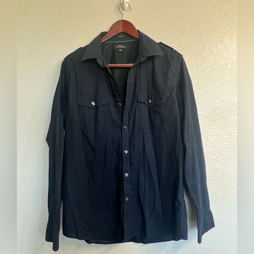 Mens Marc Anthony large slim fit cotton button down